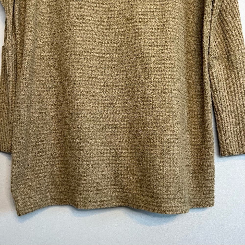 We The Free People XS Kitty Thermal Army Green Oversized Pullover Sweater casual - Picture 7 of 11